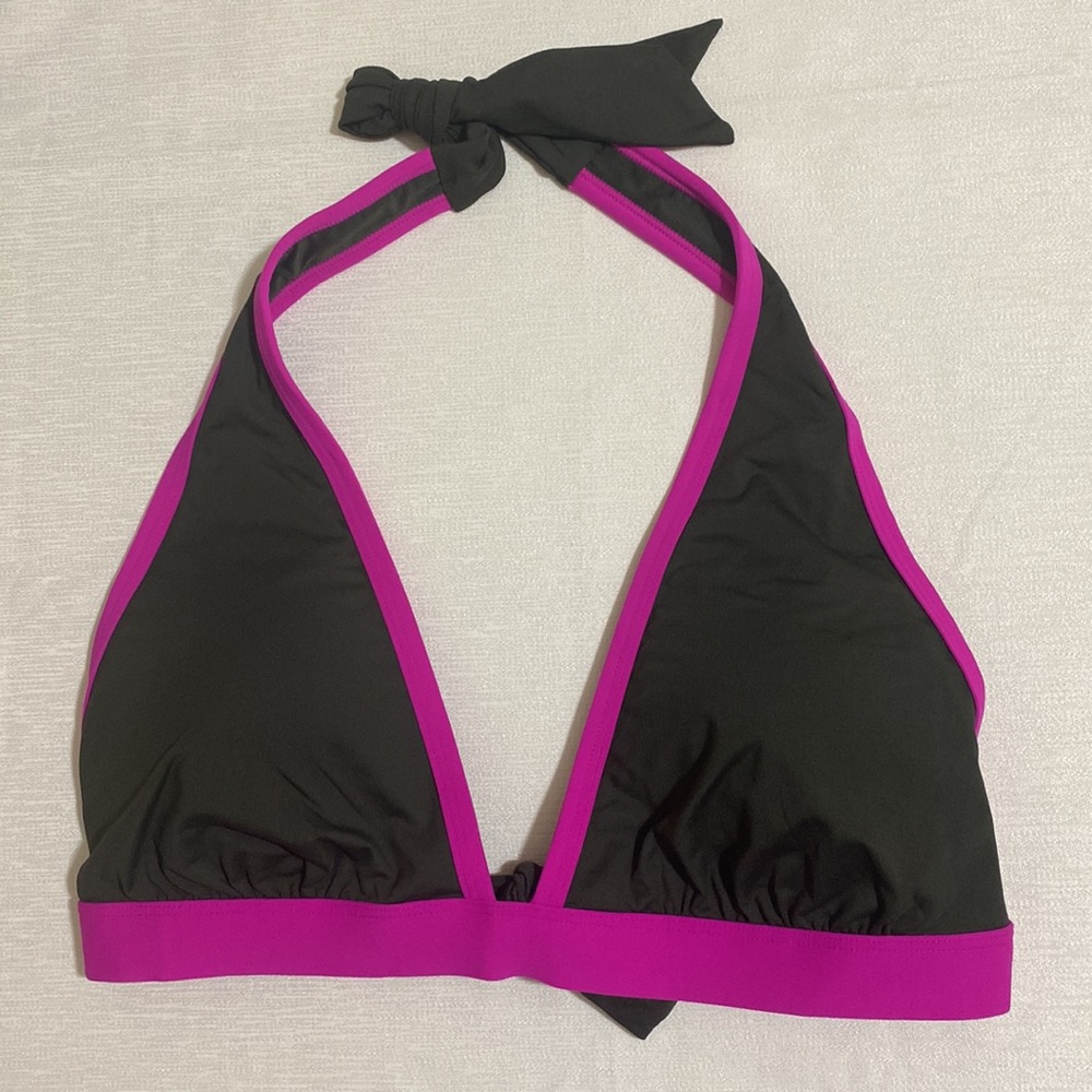NWOT IVANKA TRUMP Triangle Halter Women's Bikini Top Size L